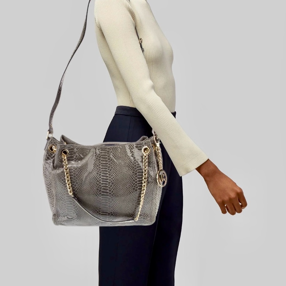 MK Gray Snakeskin Pattern Women's Bag